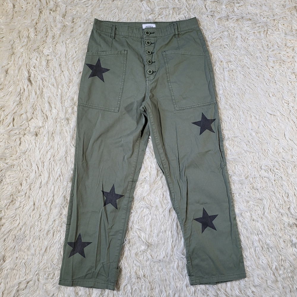 Pistola Tammy Star Print High Rise Trousers Size 29 - Picture 3 of 15